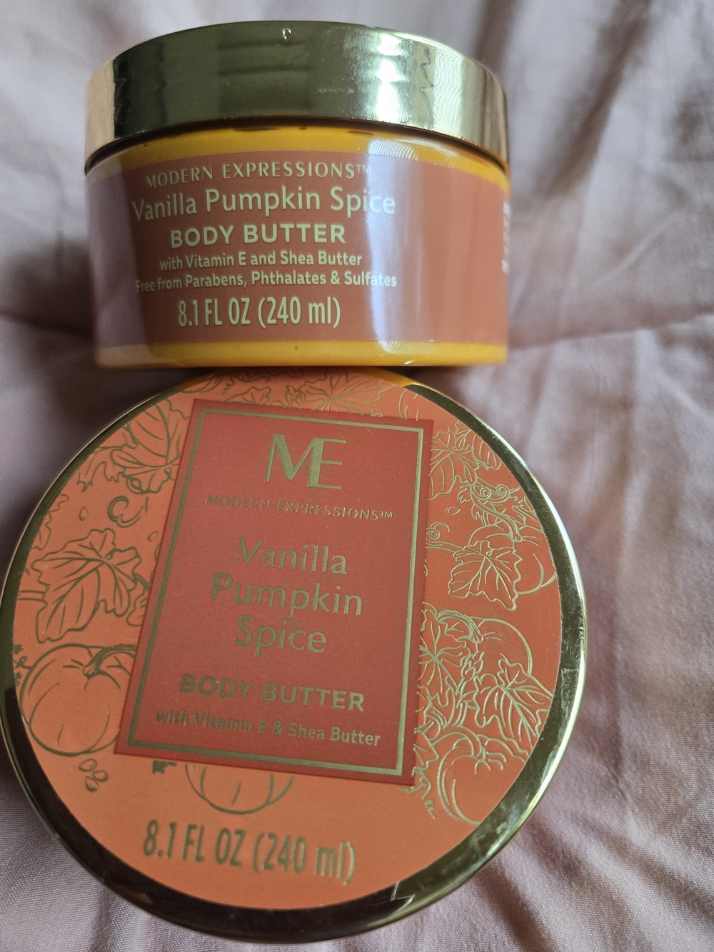 NEW (Two) 8.1 oz Expressions Vanilla Pumpkin Spice Body Butter